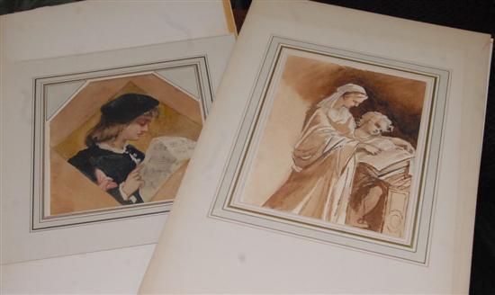 Appraisal: Attributed Lousia Marchioness of Waterford - Two Watercolors on paper