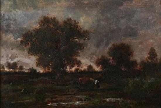 Appraisal: THEODORE ROUSSEAU French - PASTORAL LANDSCAPE WITH CATTLE signed lower