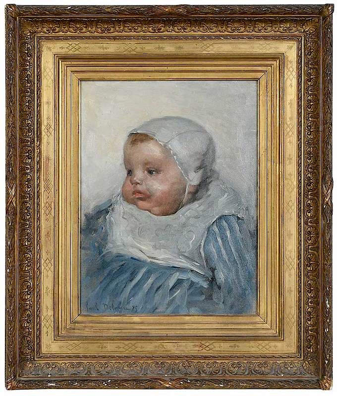 Appraisal: Paul Louis Delance French - Portrait of a Baby with