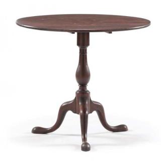 Appraisal: The Wright Family Southern Tilt Top Queen Anne Tea Table