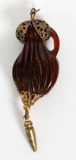 Appraisal: RUSSIAN STYLE AMBER PENDANT RUSSIAN STYLE AMBER PENDANT H With