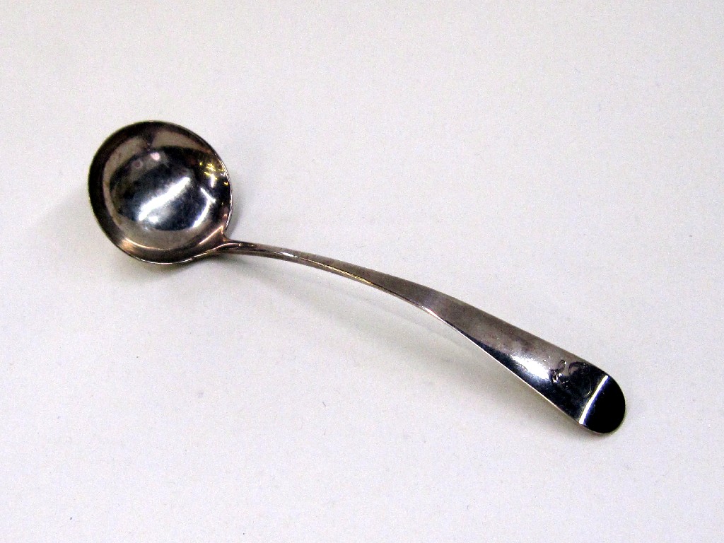 Appraisal: George III silver sauce ladle Edinburgh