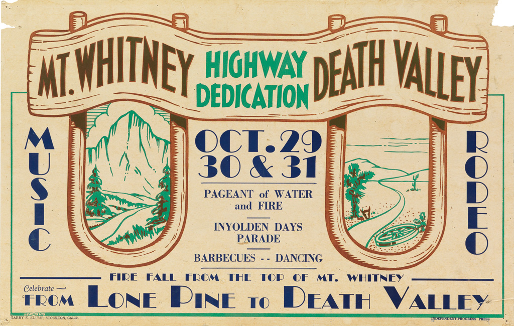 Appraisal: LARRY E KLUMP DATES UNKNOWN MT WHITNEY DEATH VALLEY HIGHWAY