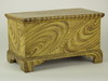 Appraisal: MINI BLANKET BOX - th C country Chippendale pine bracket