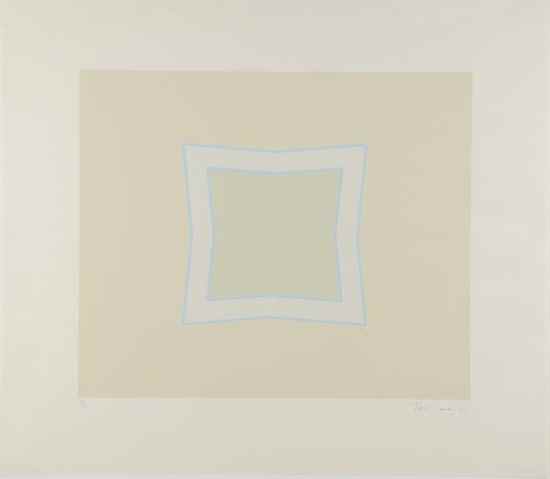 Appraisal: Tess Jaray b Untitled silkscreen printed in colours signed and