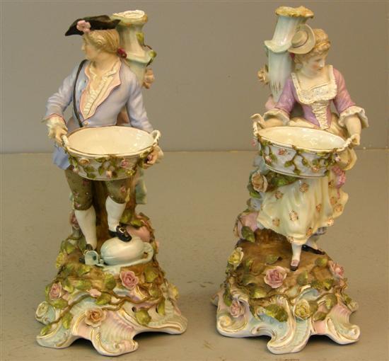 Appraisal: Pair of twentieth century Dresden figures lady and a gentleman