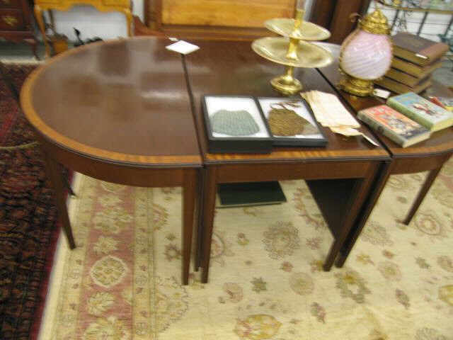 Appraisal: Fine Mahogany Pembroke Table with demiline extensions drop leaves very