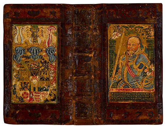 Appraisal: CONTEMPORARY PAINTED PANEL-STAMP BINDING REUSNER NICOLAUS Summorum regum sive imperatorum