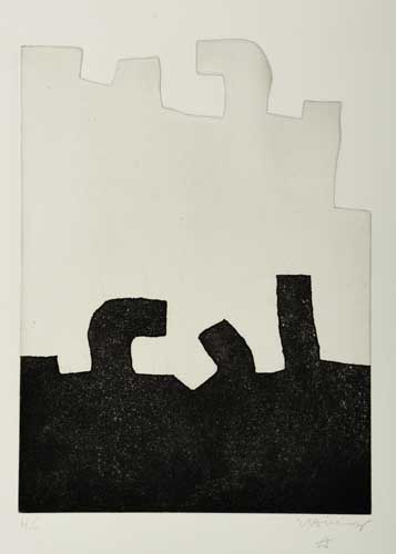 Appraisal: EDUARDO CHILLIDA Aikaitz Aquatint x mm x inches full margins