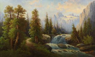 Appraisal: Painting Hermann Herzog Hermann Herzog American German - River Rapids