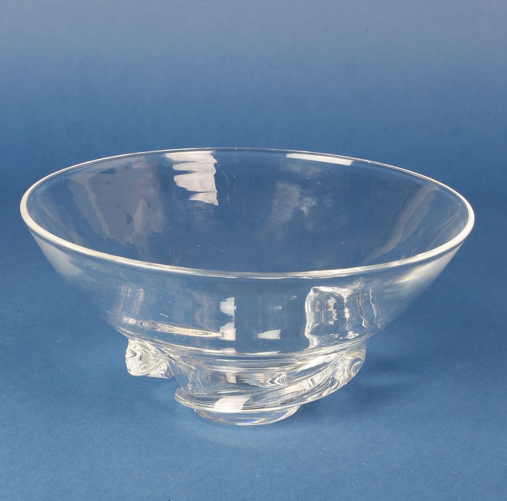 Appraisal: Signed Steuben Clear Crystal Bowl Signed Steuben Clear Crystal Bowl