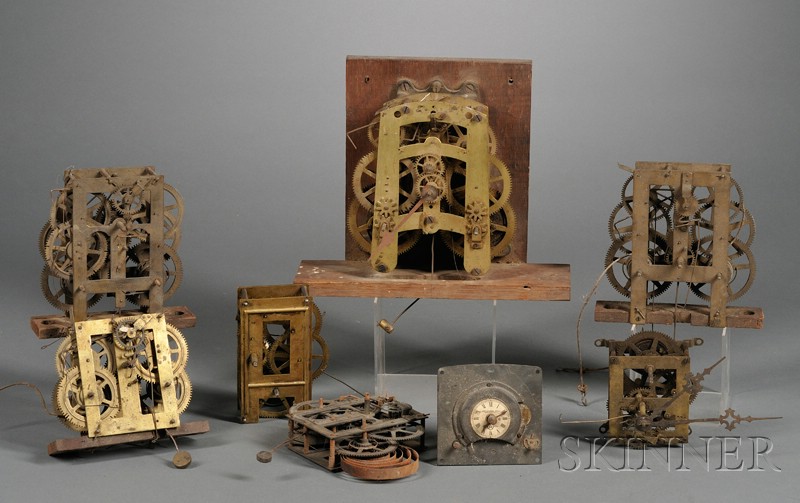 Appraisal: Twenty Connecticut Spring Powered Clock Movements including eight-day and thirty-hour