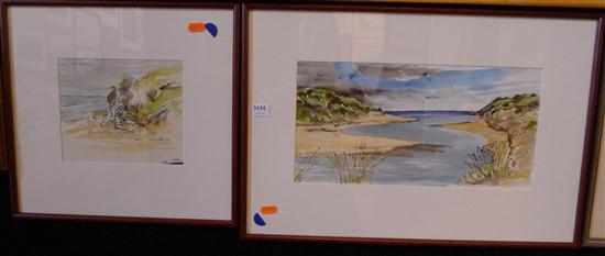 Appraisal: MANY HAMOND PAIR OF SEASCAPES WATERCOLOUR