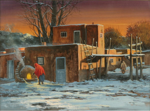 Appraisal: Gerry Michael Metz American b pueblo in shortened light of