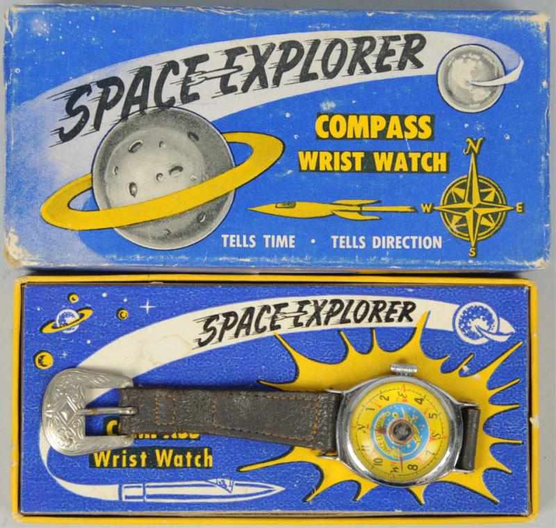 Appraisal: Space Explorer Character Compass Wrist Watch Circa s Unknown maker