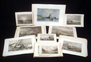 Appraisal: Pcs Cape Town Yacht ANTIQUE ORIGINAL NAUTICAL LITHOGRAPHS Rhode Island