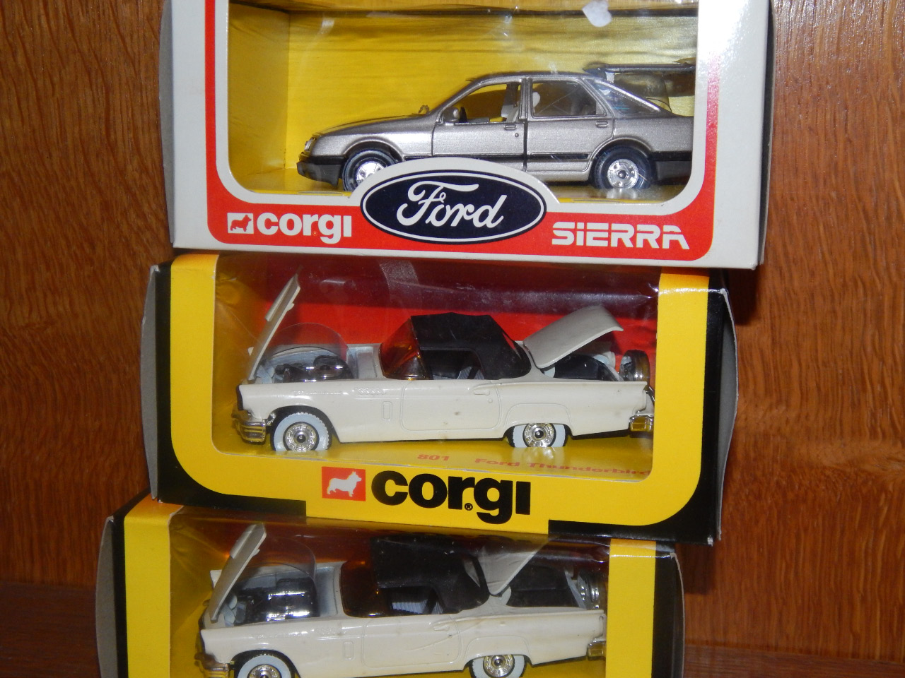 Appraisal: A Corgi Ford Sierra and two Ford Thunderbirds boxed