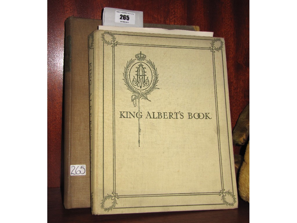 Appraisal: Lot comprising copy of King Albert's book and one volume