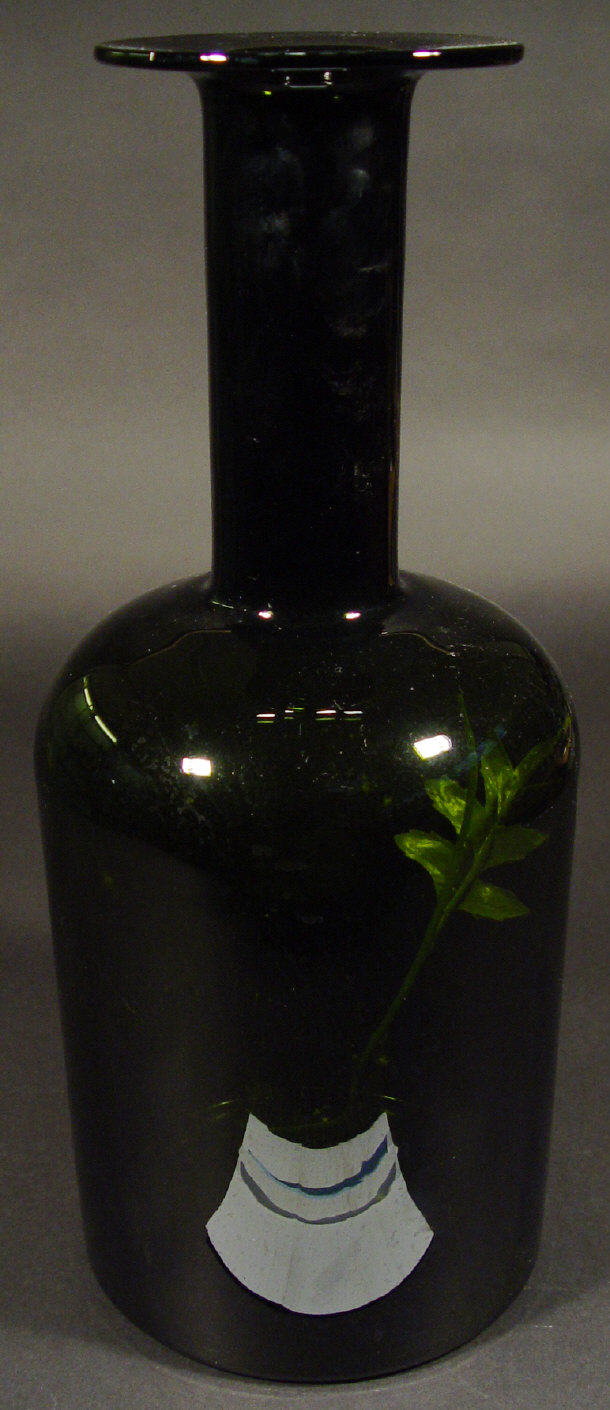 Appraisal: Large green Holmegaard glass 'Gulvase' vase cm high