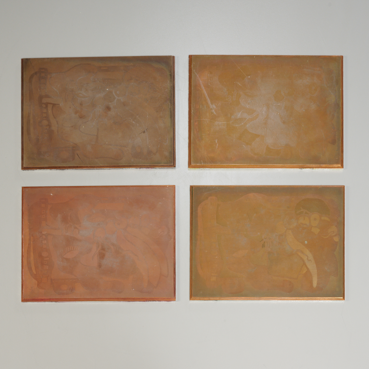 Appraisal: FERNAND LEGER COPPER PRINTING PLATES Fernand Leger French - plates