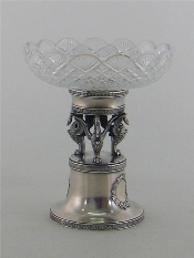 Appraisal: A Russian silver centerpiece Warsaw Russian Poland the pedestal base