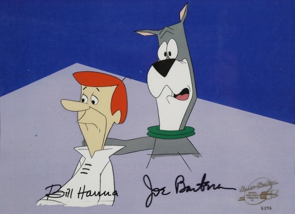 Appraisal: Hand painted production cell from JETSONS The Movie hand signed