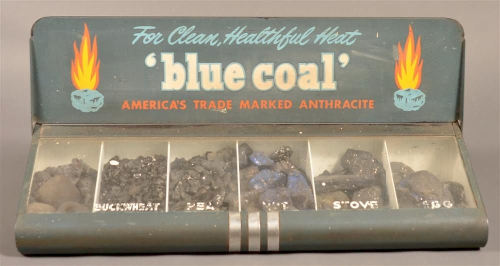 Appraisal: Vintage Blue Coal Advertising Display Vintage Blue Coal Advertising Display