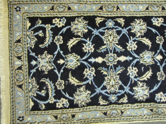 Appraisal: Oriental rug traditional design blue and cream approximately ' x