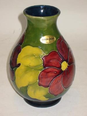 Appraisal: A MOORCROFT POTTERY VASE of ovoid form tube lined in