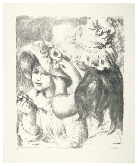 Appraisal: PIERRE-AUGUSTE RENOIR Le Chapeau pingl Lithograph on cream laid paper