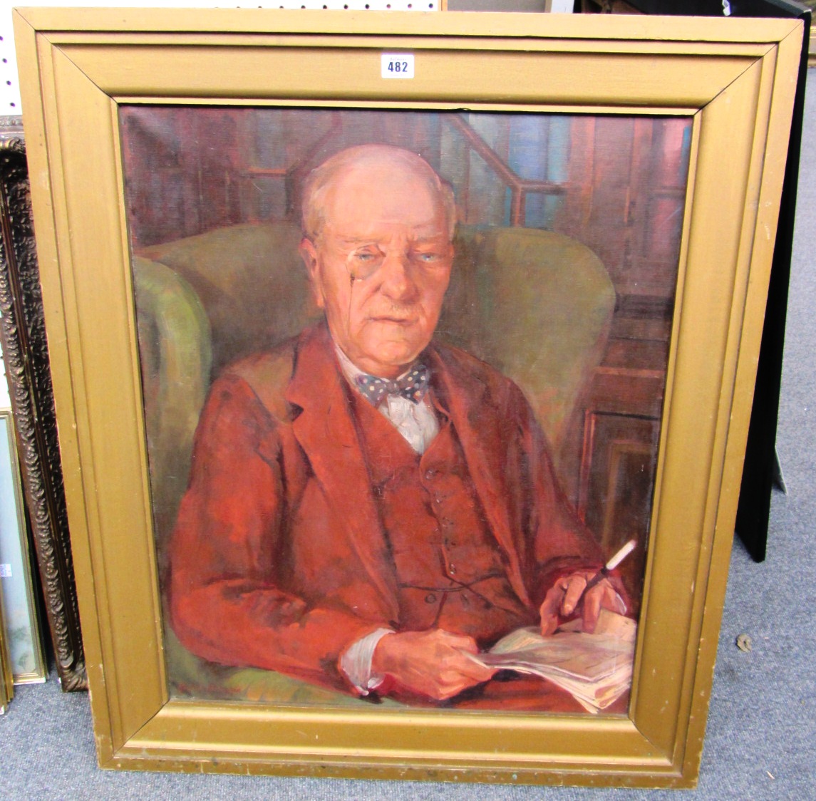 Appraisal: Rachel Carnegie th century Portrait of an elderly gentleaman oil