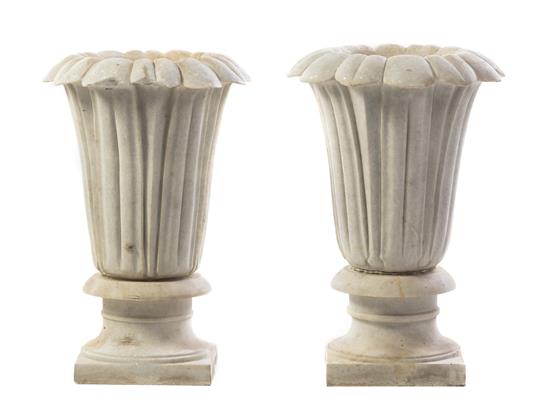 Appraisal: Sale Lot A Pair of Continental Marble Jardinieres each of