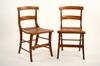 Appraisal: CHAIRS - Pair of Amercan tiger maple side chairs Crescent