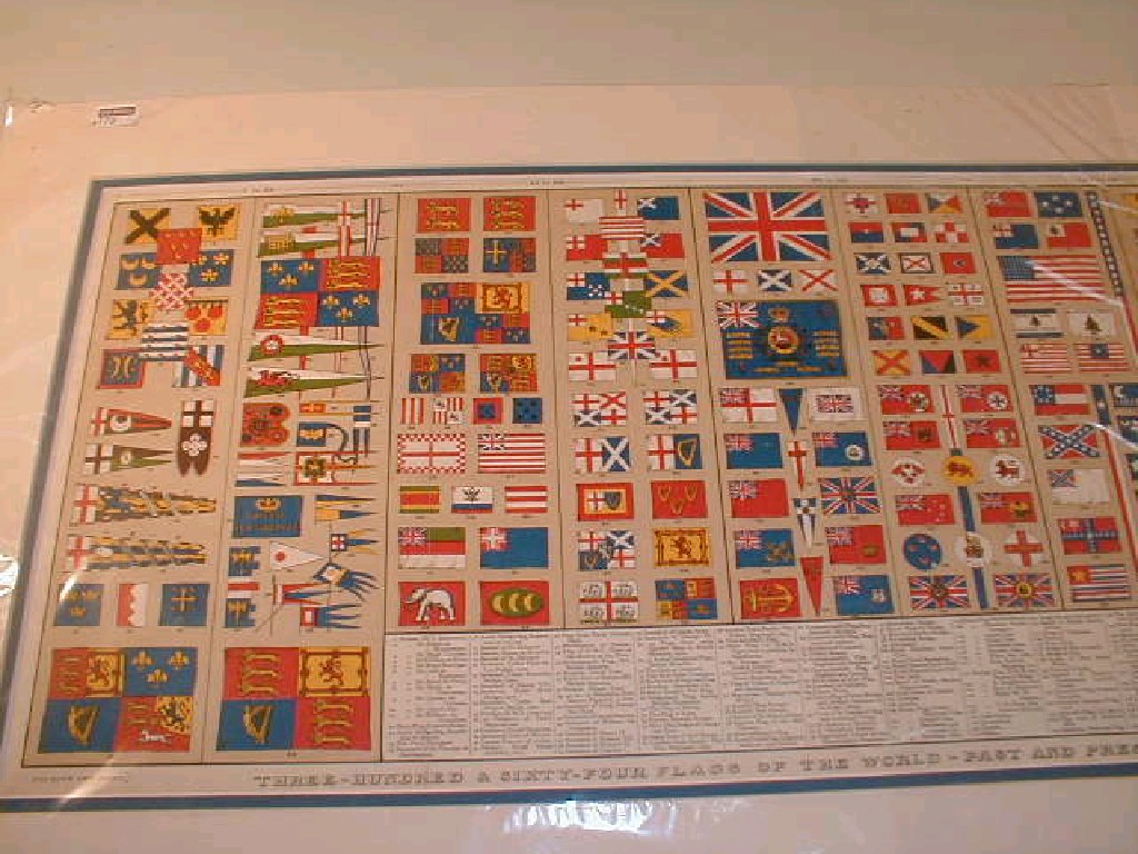 Appraisal: A colour chart flags of the World past and present