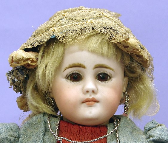 Appraisal: Bisque German bisque S H Turned head solid dome doll