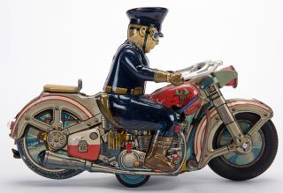 Appraisal: Police Motorcycle Policeman Motorcycle Japan Alps mid-twentieth century Friction operated