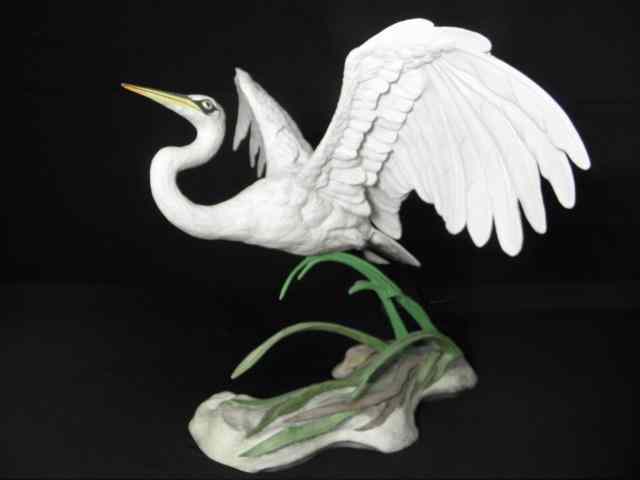 Appraisal: Boehm porcelain sculpture titled ''The Great Egret'' Marked on base