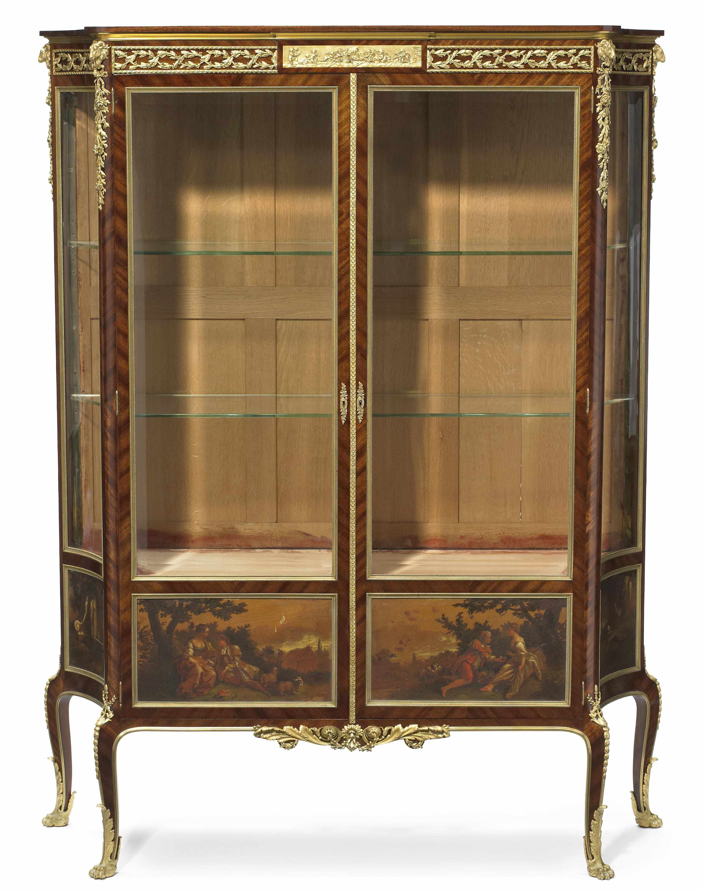 Appraisal: A Louis XVI style gilt bronze mounted and Vernis Martin