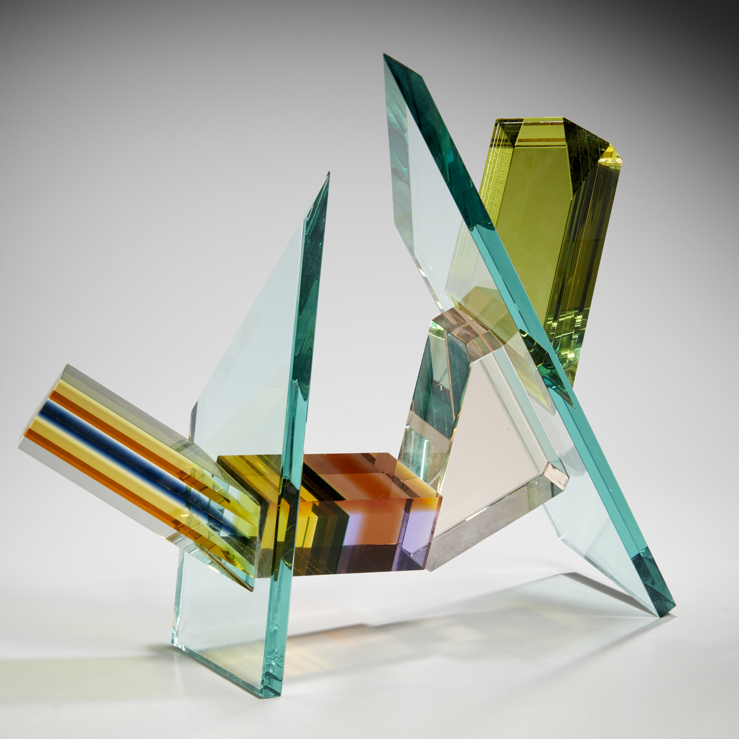 Appraisal: MICHAEL TAYLOR GLASS SCULPTURE Michael Taylor American b Kanazawa Series