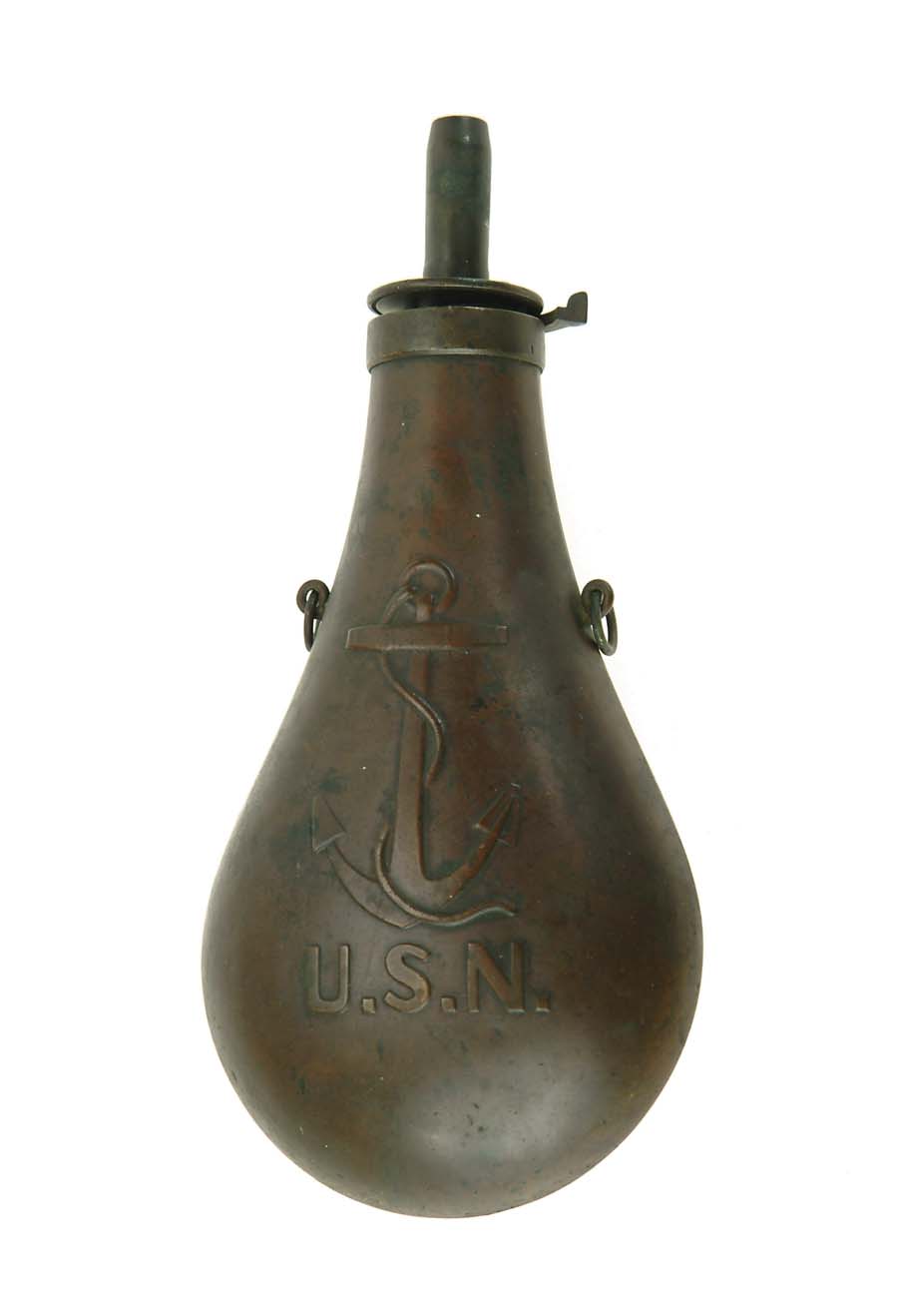 Appraisal: AMES U S N FOULED ANCHOR FLASK Large copper body