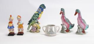 Appraisal: Description Group of Pottery and Porcelain Decorative Accessories six total