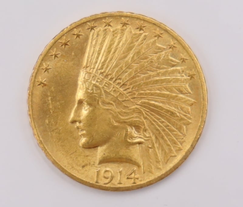 Appraisal: NUMISMATICS INDIAN HEAD EAGLE GOLD COIN A Philadelphia struck Indian