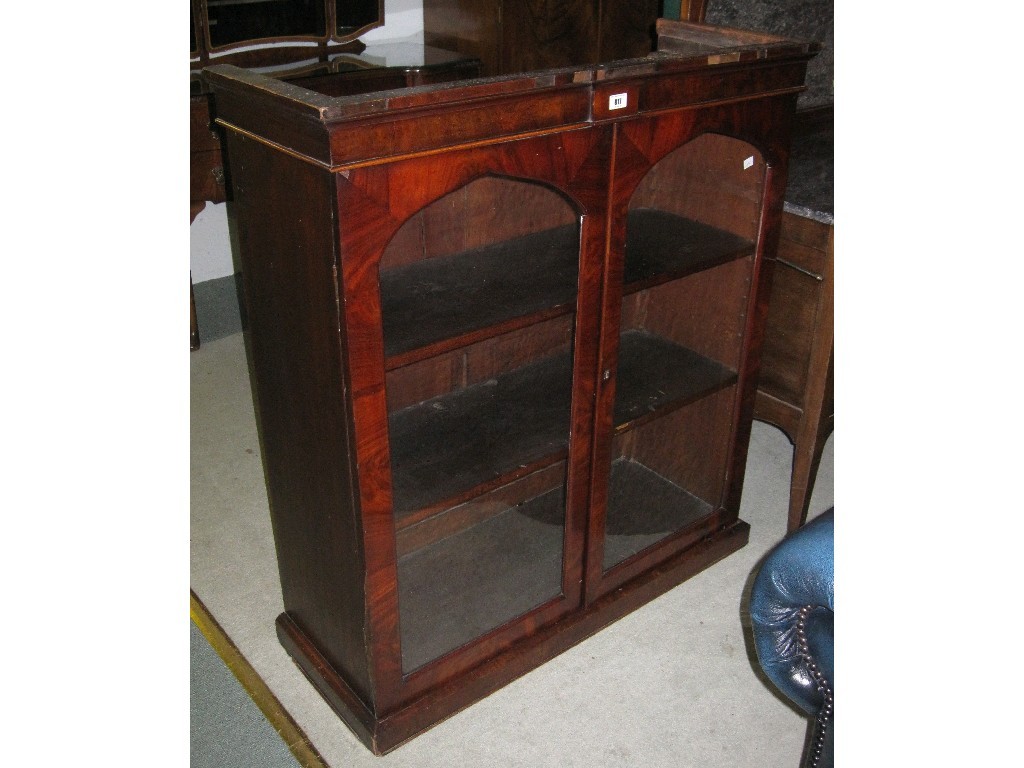 Appraisal: Mahogany two-door bookcase