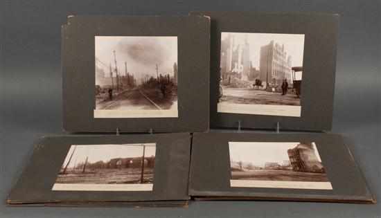 Appraisal: Photographs Eleven vintage prints of the Baltimore Fire February including