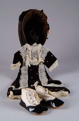 Appraisal: LOT OF DOLL ITEMS Includes nine sets of old shoes