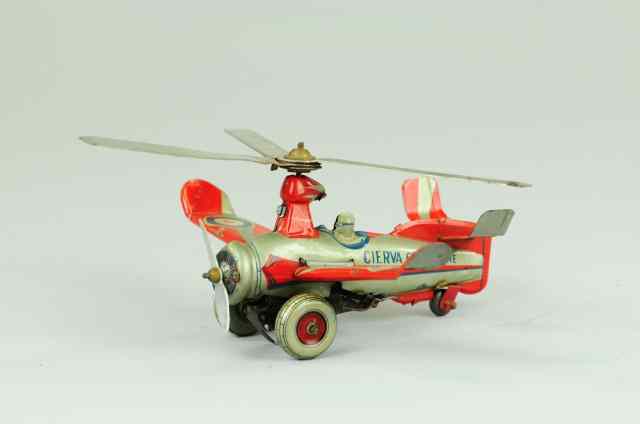 Appraisal: CIERVA GYRO PLANE lithographed tin done in red and silver