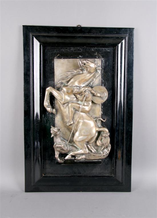 Appraisal: An Italian Mixed Metal Relief Plaque Alphonso Rollo Height x