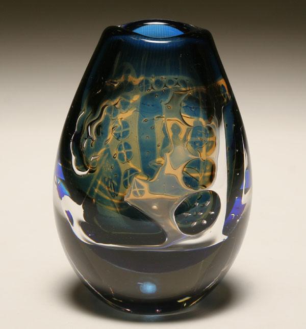 Appraisal: Orrefors Ariel vase a girl and a dove designed by