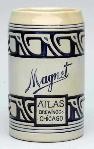 Appraisal: Atlas Brewing Company Magnet Beer Stein Manufactured by Schonbach Nice