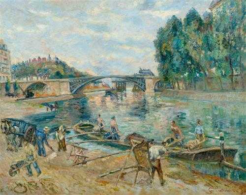 Appraisal: GUILLAUMIN ARMAND Paris Le Pont de Sully Oil on canvas